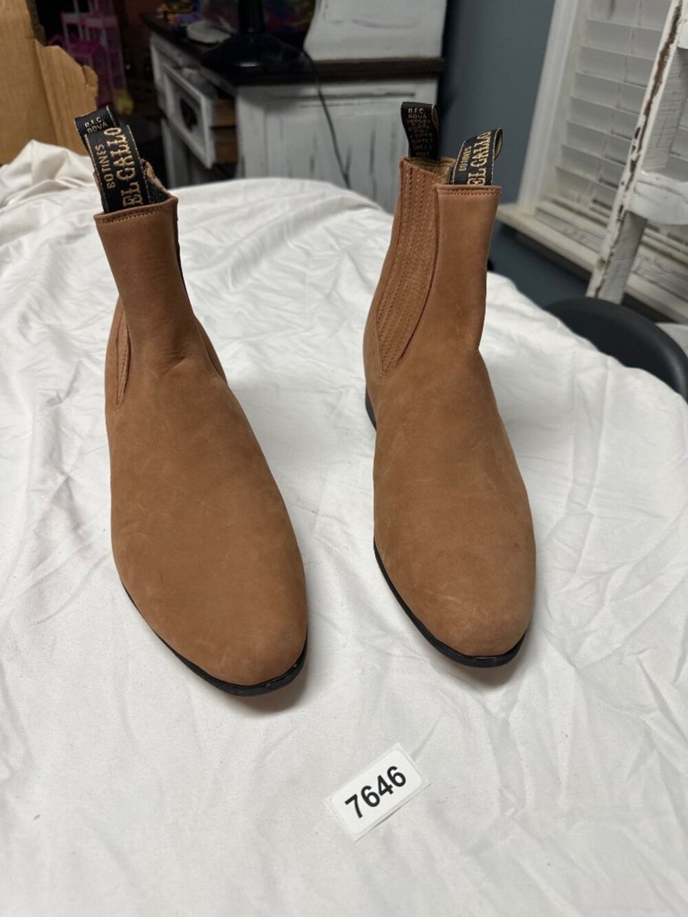 el canelo botines charros mexican ankle boots nuchuck leather ,elastic side pane